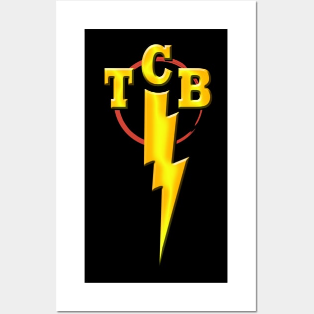 Elvis TCB Logo -  Taking Care of Business Wall Art by hauntedjack